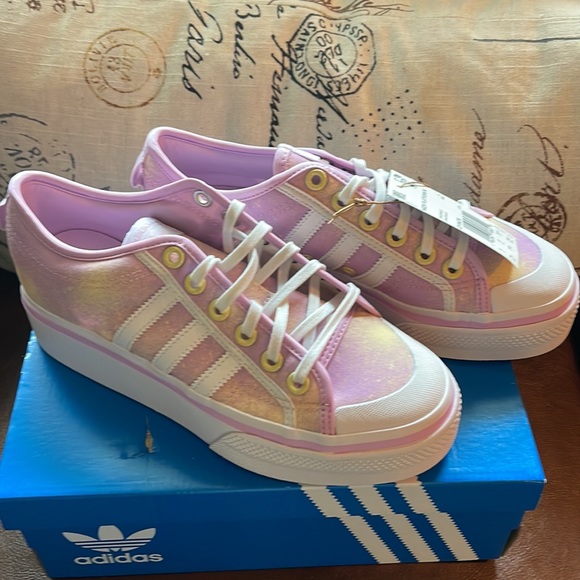 ADIDAS NIB NWT BEAUTIFUL FUN ZIZZA PLATFORM SNEAKER - Picture 2 of 3